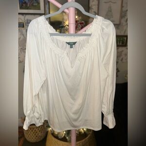 🖤Women's Cream White Long Sleeve Top